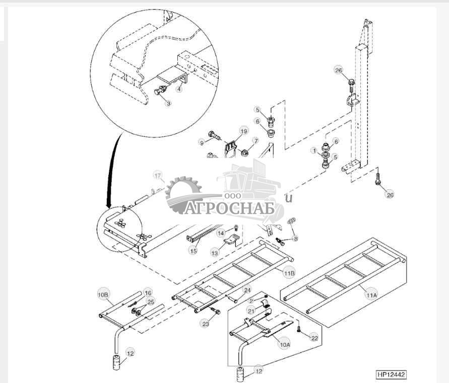 Задняя площадка и лестница 